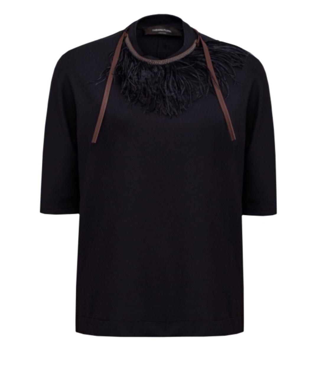 FABIANA FILIPPI Темно-синий шерстяной джемпер / свитер, фото 1