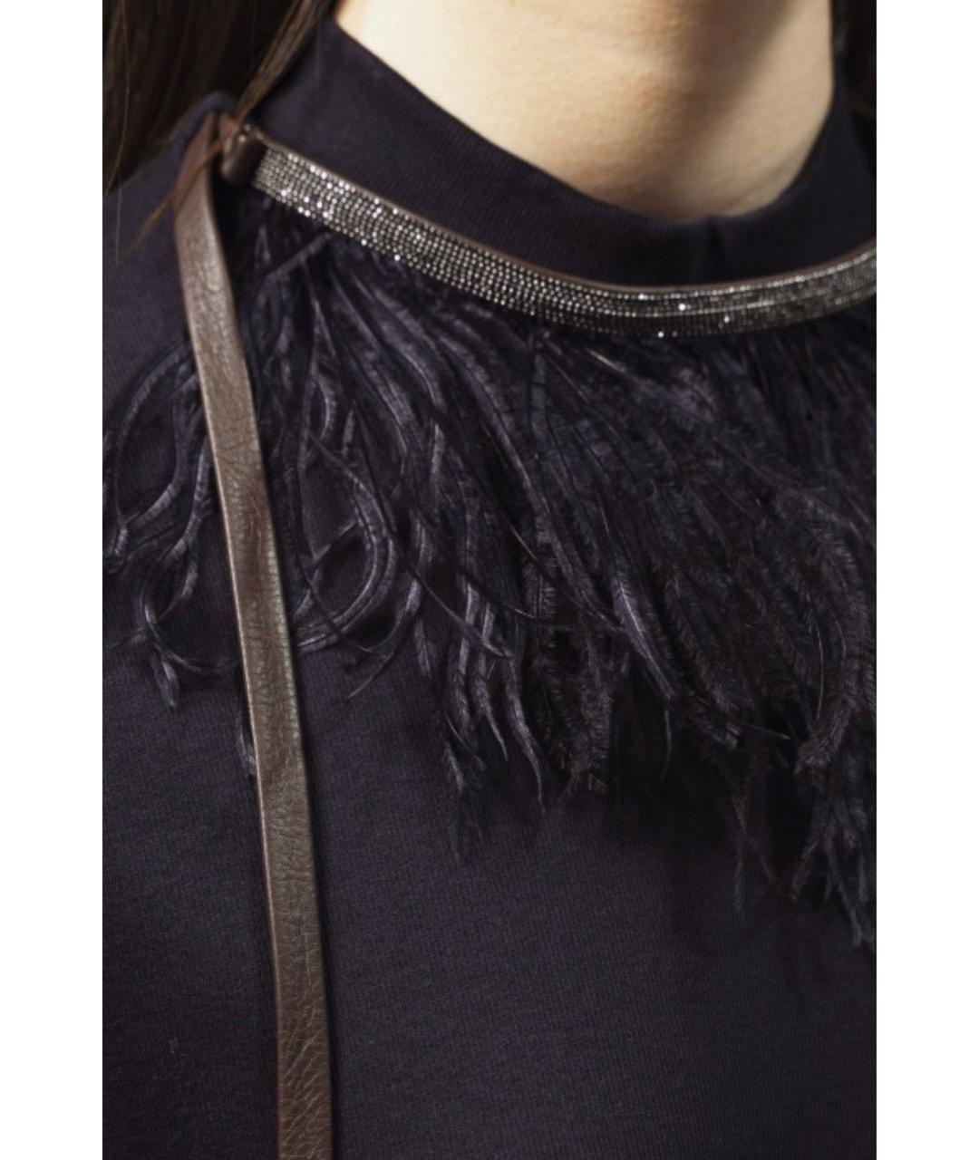 FABIANA FILIPPI Темно-синий шерстяной джемпер / свитер, фото 4