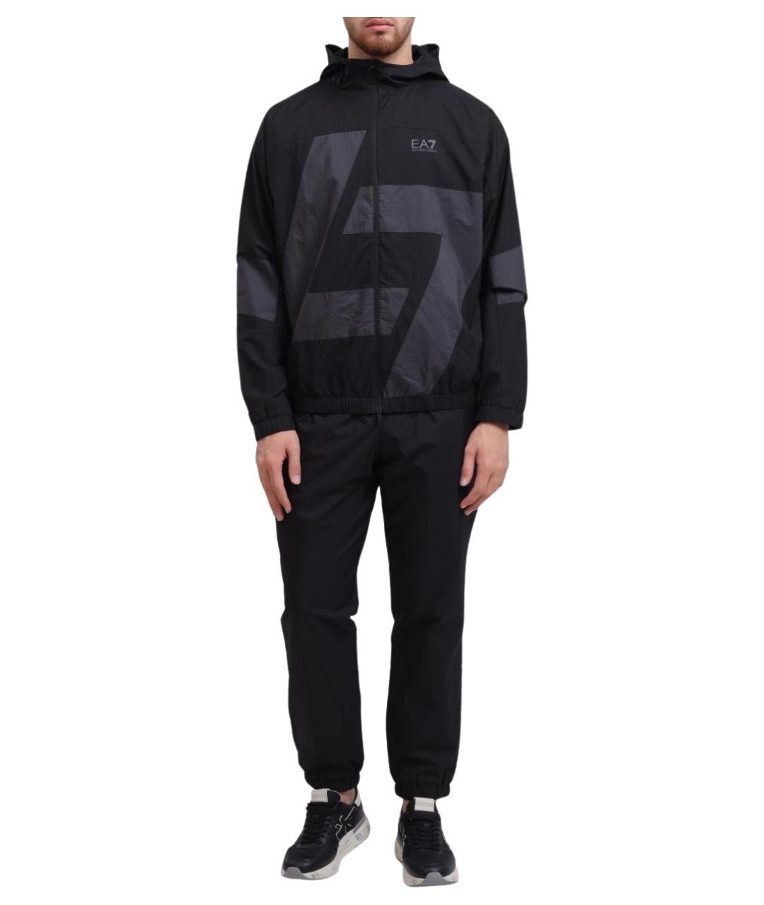 EA7 Черный спортивный костюм, фото 1