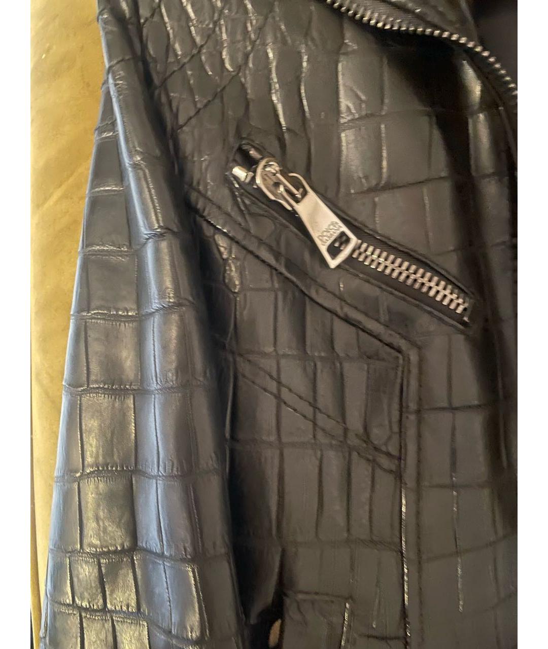 DOLCE&GABBANA Черная куртка из экзотической кожи, фото 3
