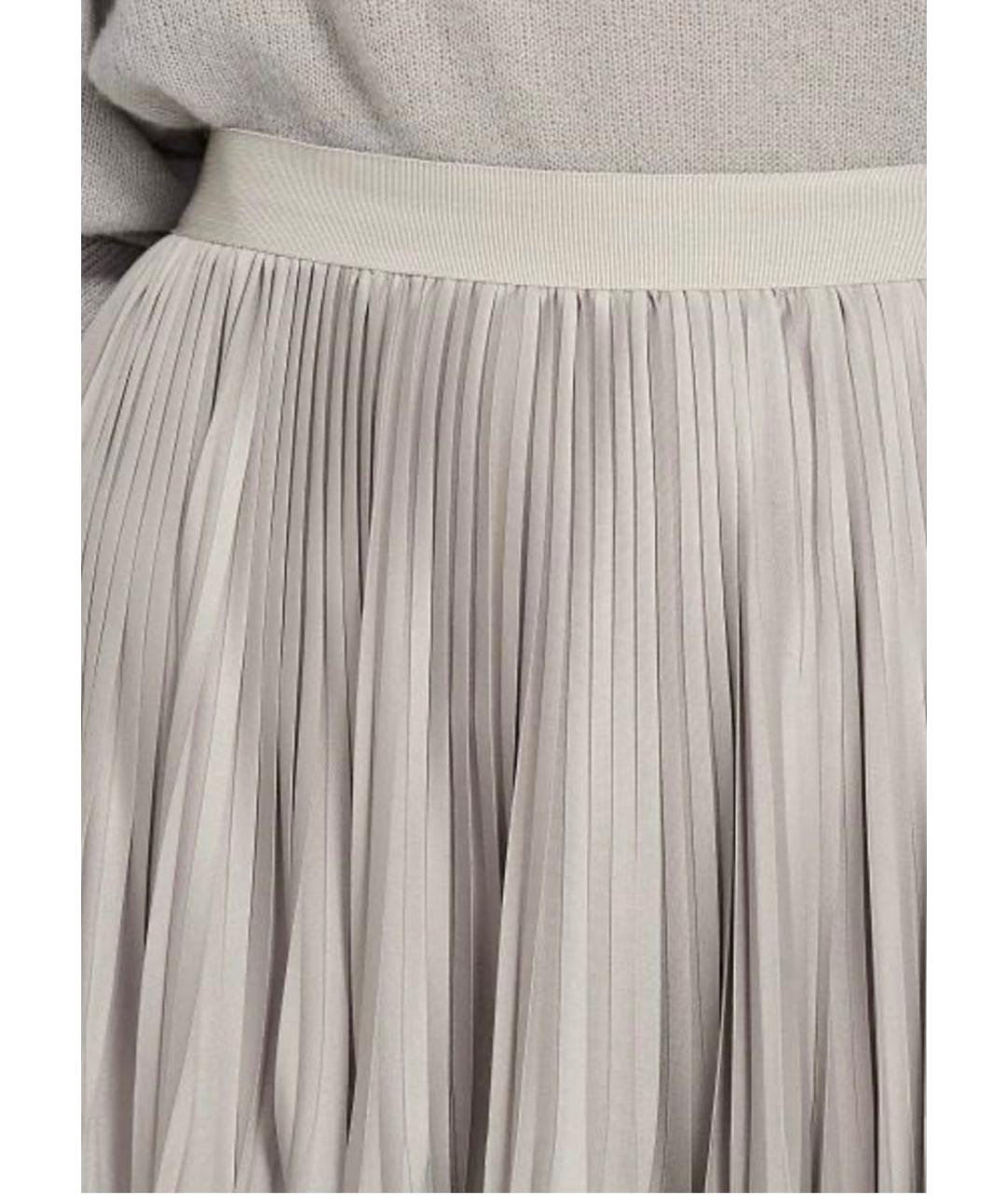 FABIANA FILIPPI Серая полиэстеровая юбка миди, фото 3