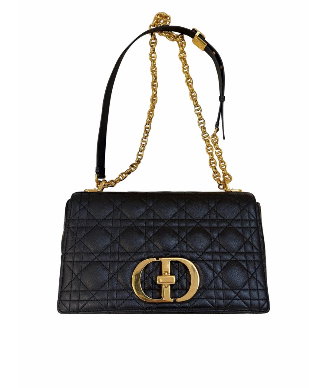 CHRISTIAN DIOR Черная кожаная сумка через плечо, фото 1