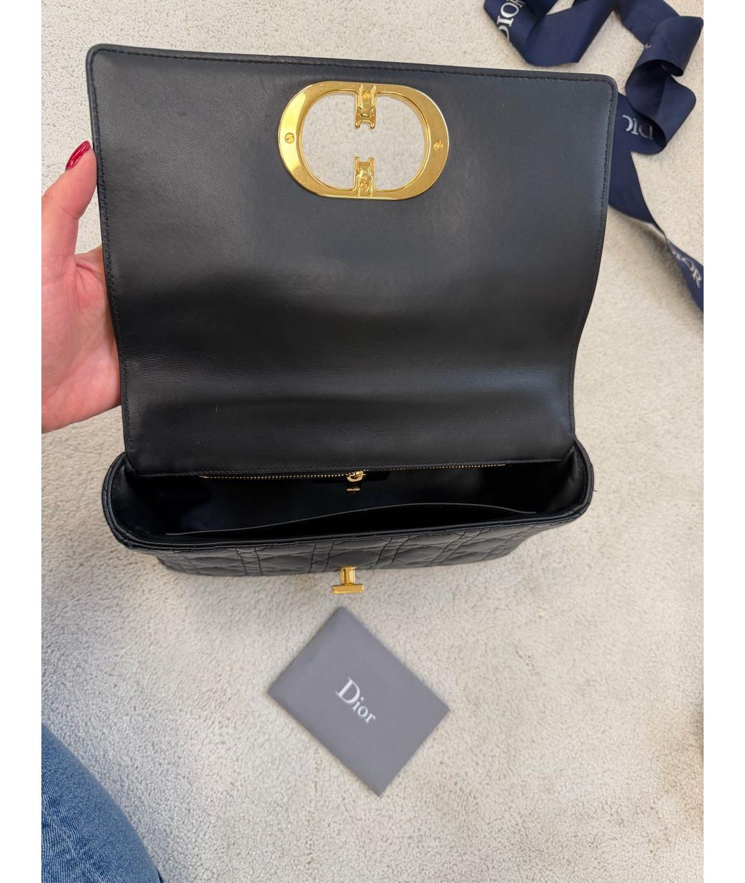 CHRISTIAN DIOR Черная кожаная сумка через плечо, фото 4