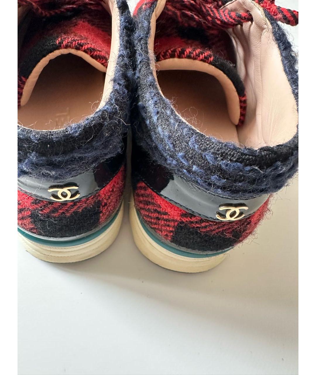 CHANEL Мульти текстильные кроссовки, фото 6