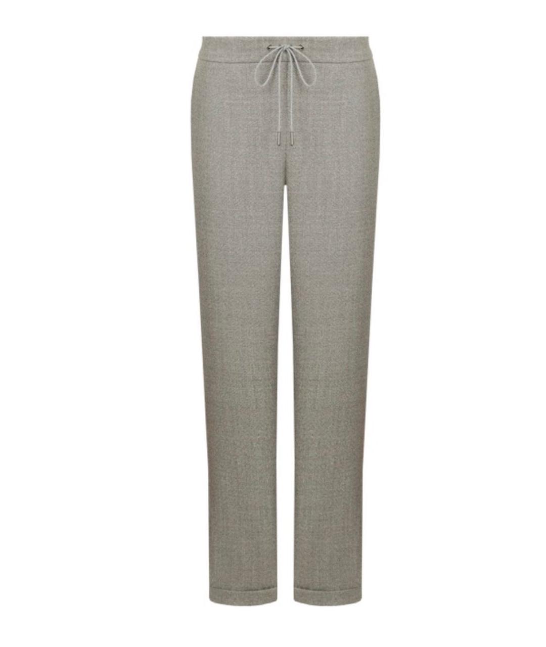 FABIANA FILIPPI Серые вискозные брюки узкие, фото 1