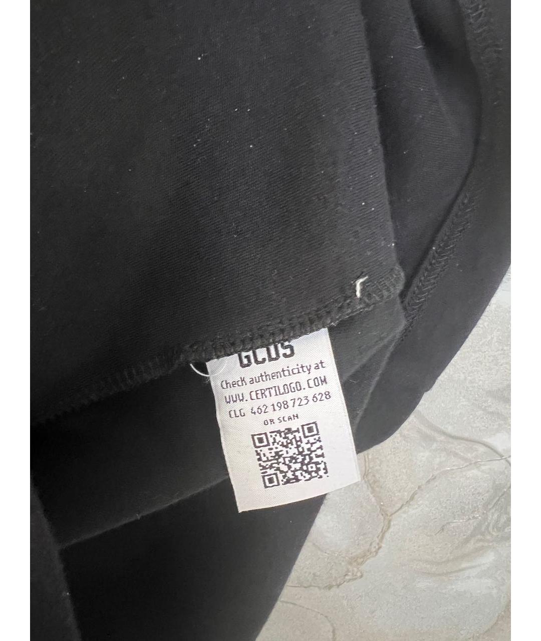 GCDS Черная хлопковая футболка, фото 8