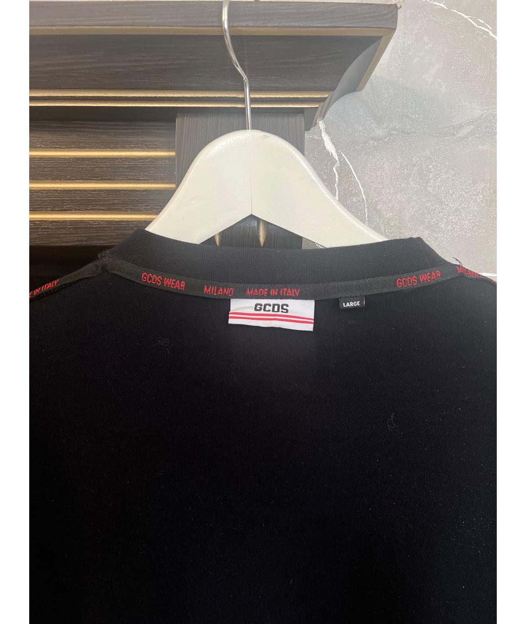 GCDS Черная хлопковая футболка, фото 3