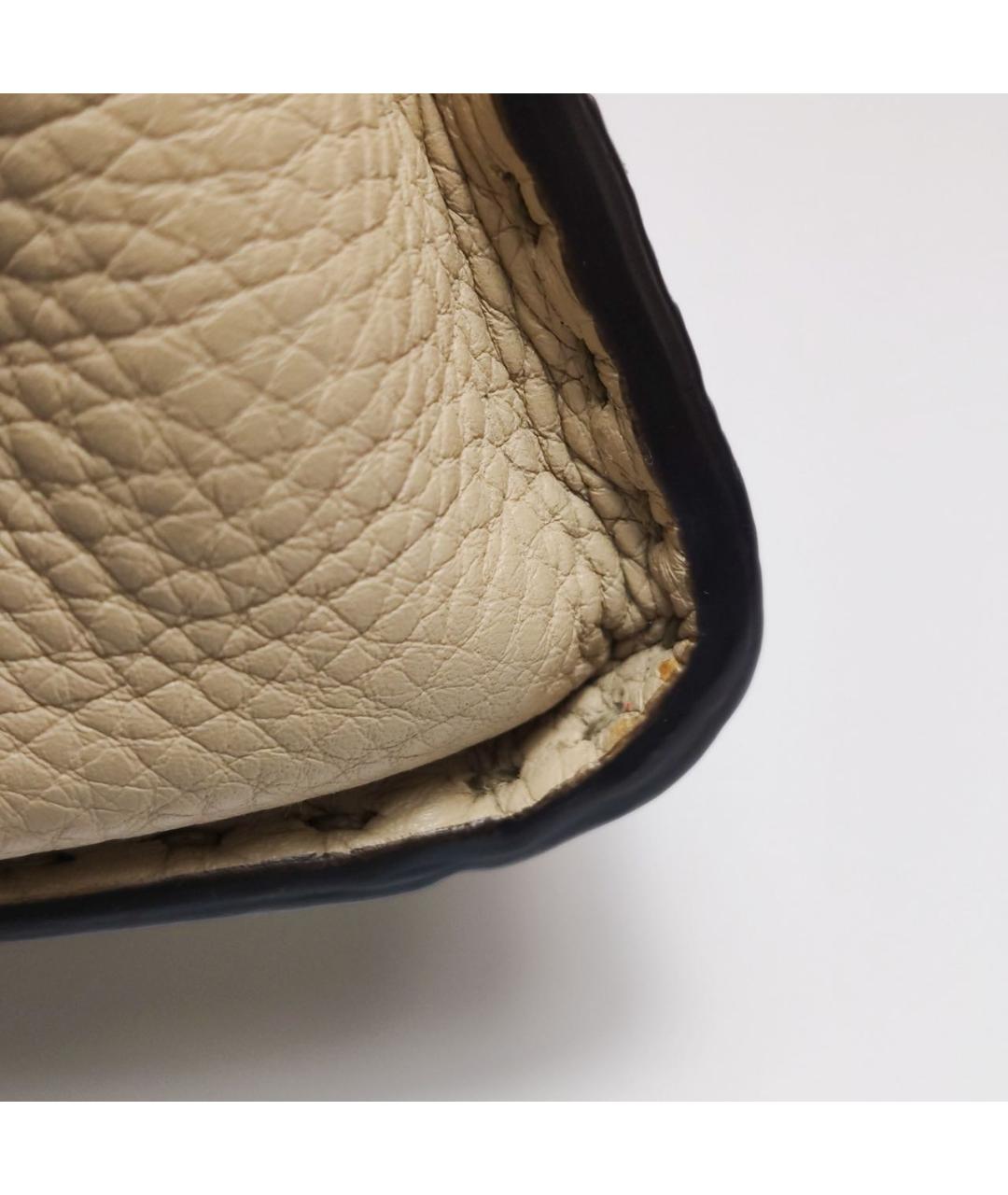 FENDI Бежевая кожаная сумка через плечо, фото 7