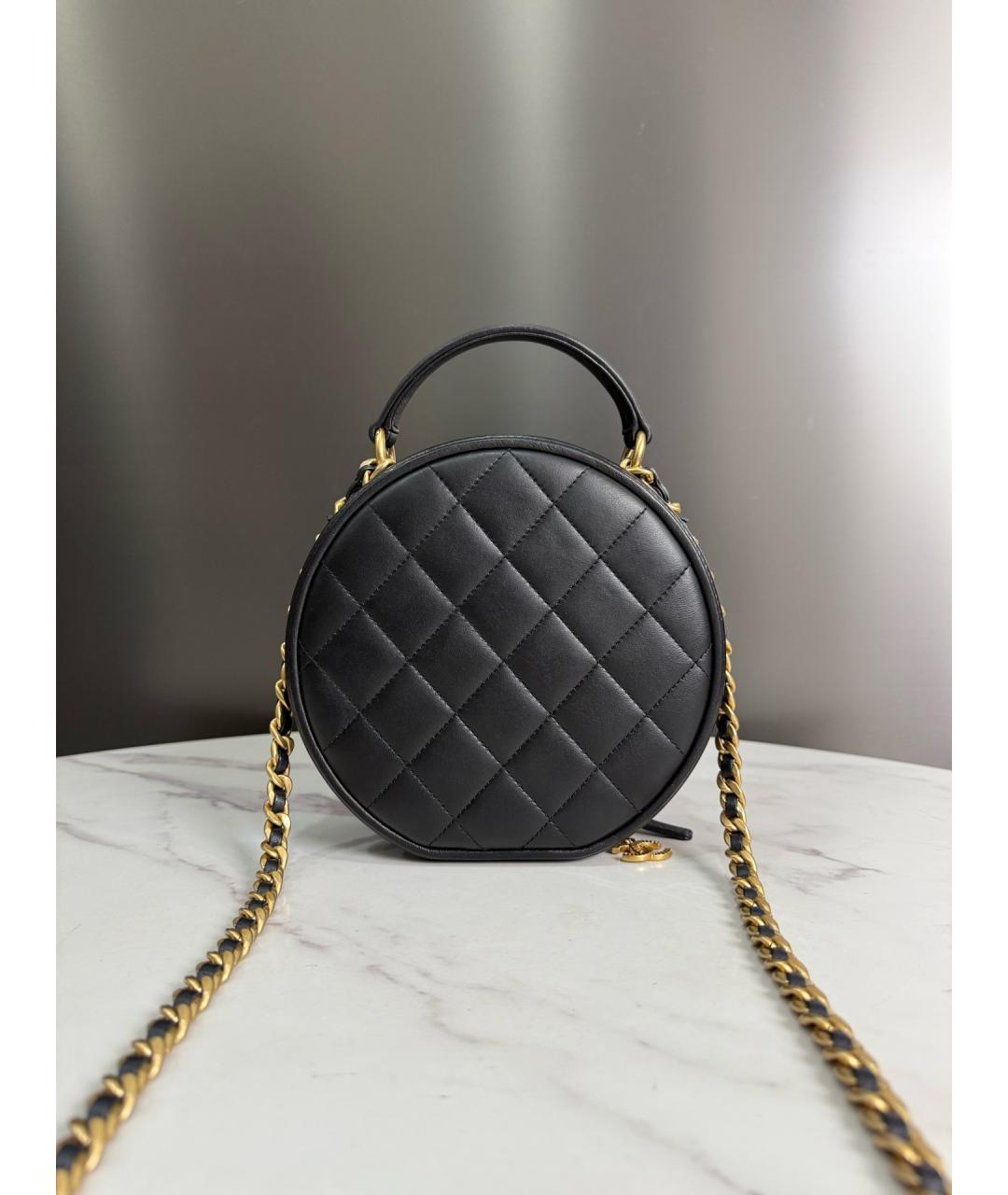 CHANEL Черная кожаная сумка через плечо, фото 3