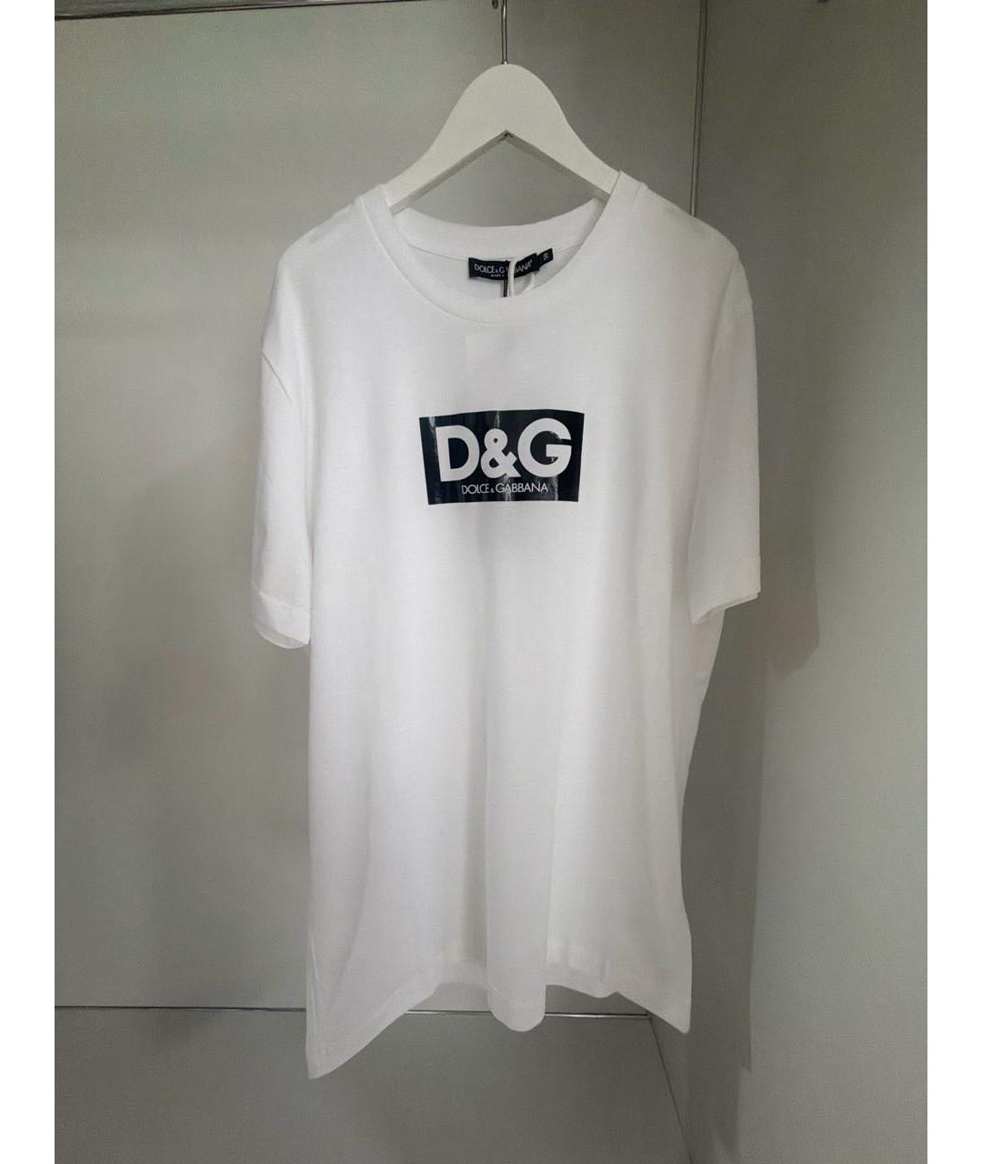 DOLCE&GABBANA Белая хлопковая футболка, фото 7