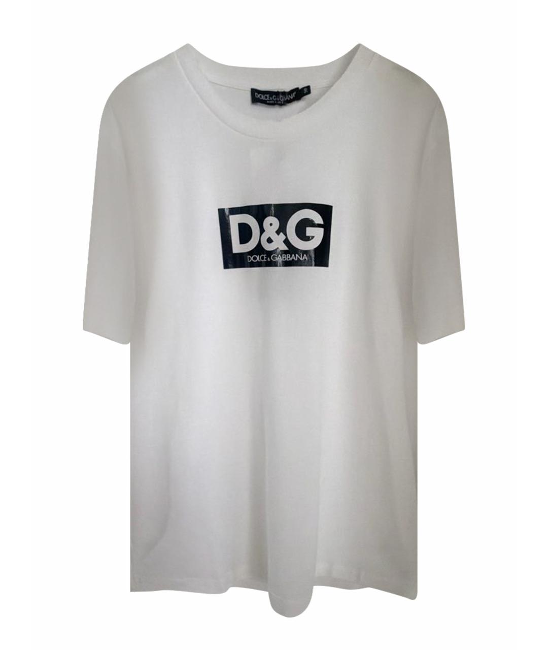 DOLCE&GABBANA Белая хлопковая футболка, фото 1