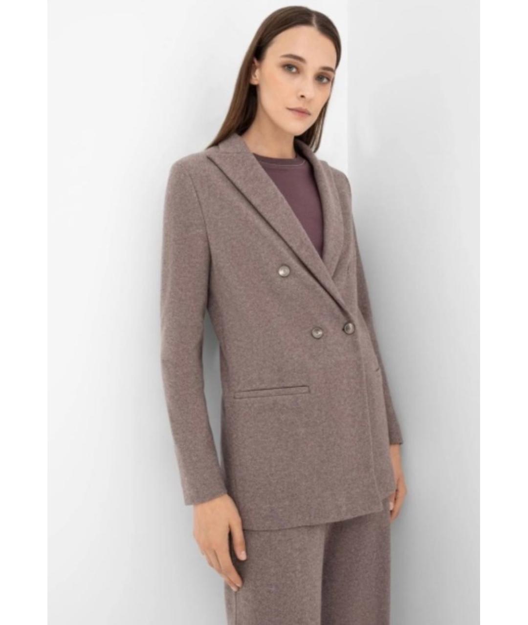 FABIANA FILIPPI Бежевый шерстяной жакет/пиджак, фото 2