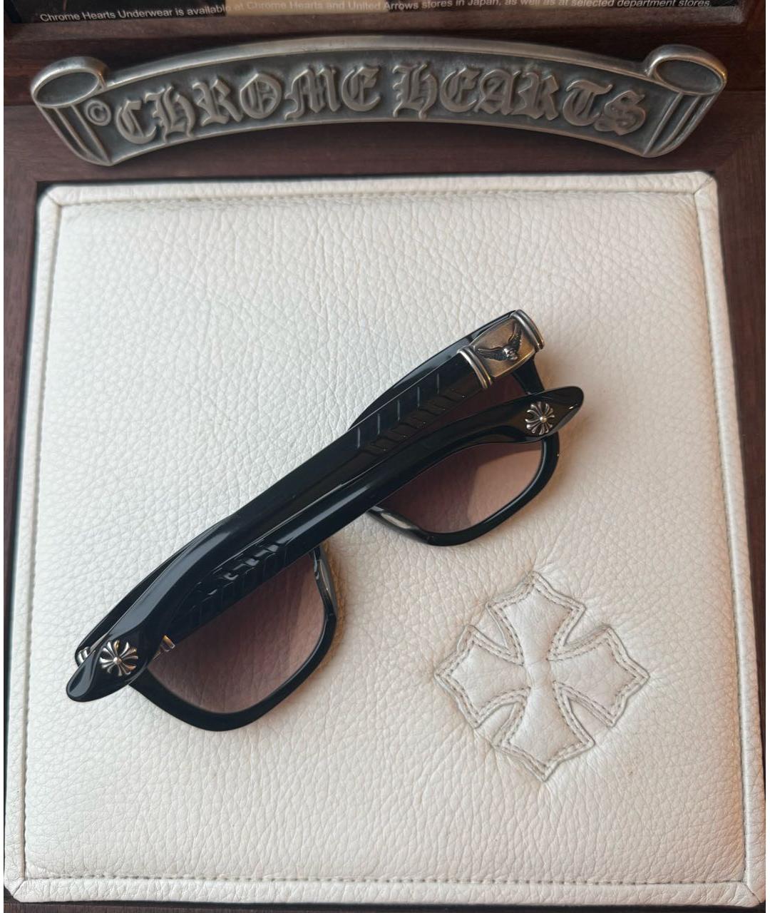CHROME HEARTS Черные пластиковые солнцезащитные очки, фото 2