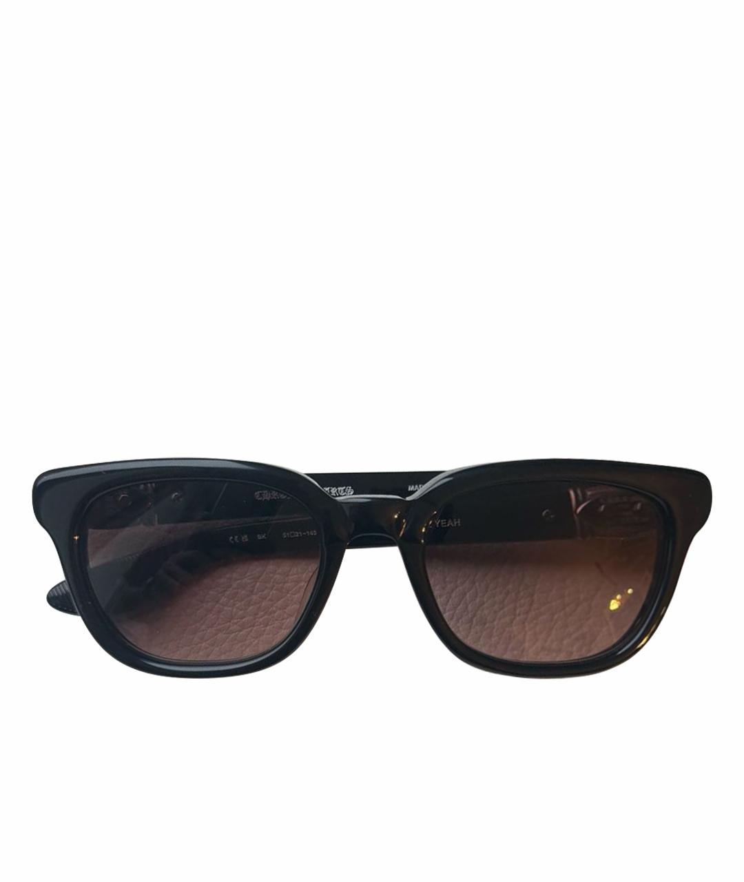 CHROME HEARTS Черные пластиковые солнцезащитные очки, фото 1