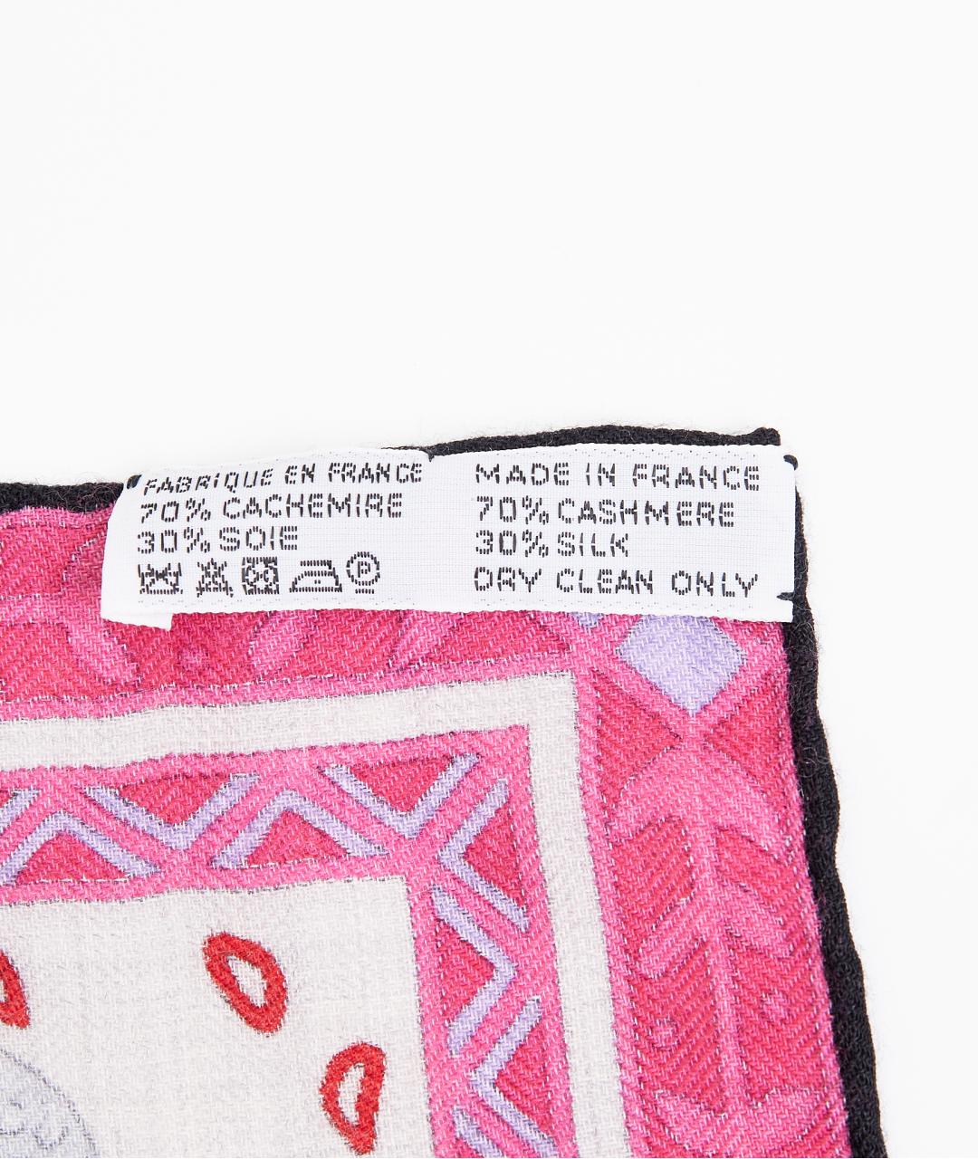 HERMES Розовый кашемировый платок, фото 6