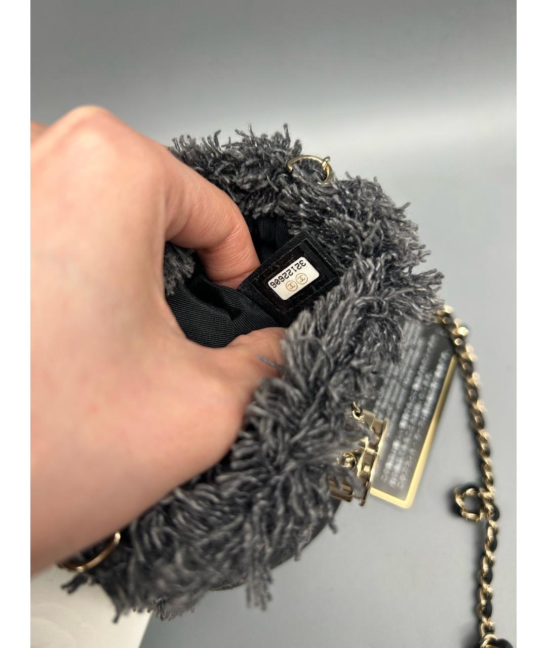 CHANEL Черная деним сумка через плечо, фото 4