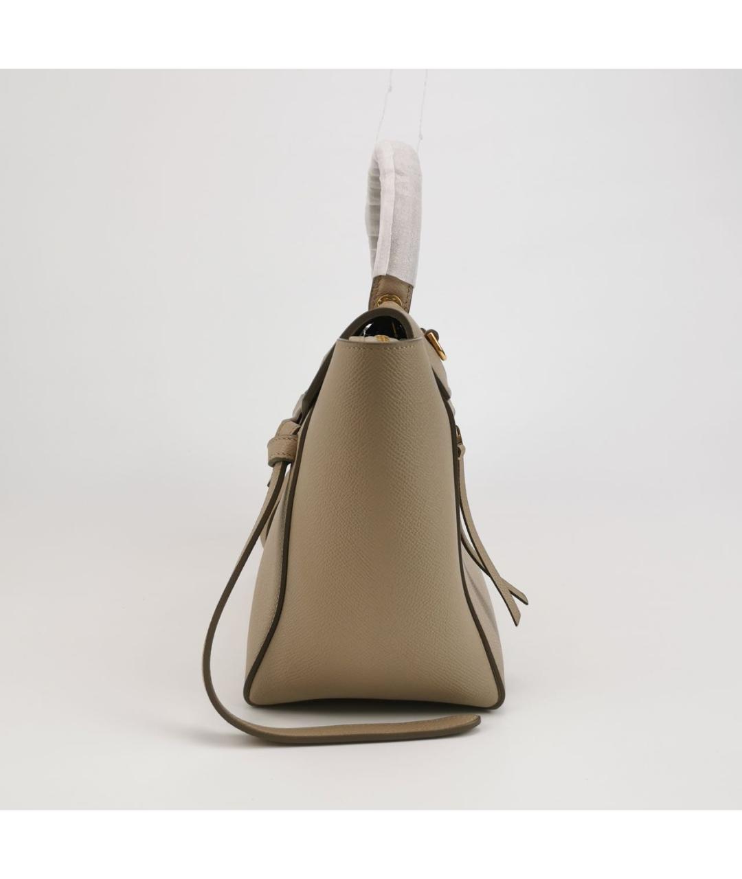 CELINE Бежевая кожаная сумка тоут, фото 2