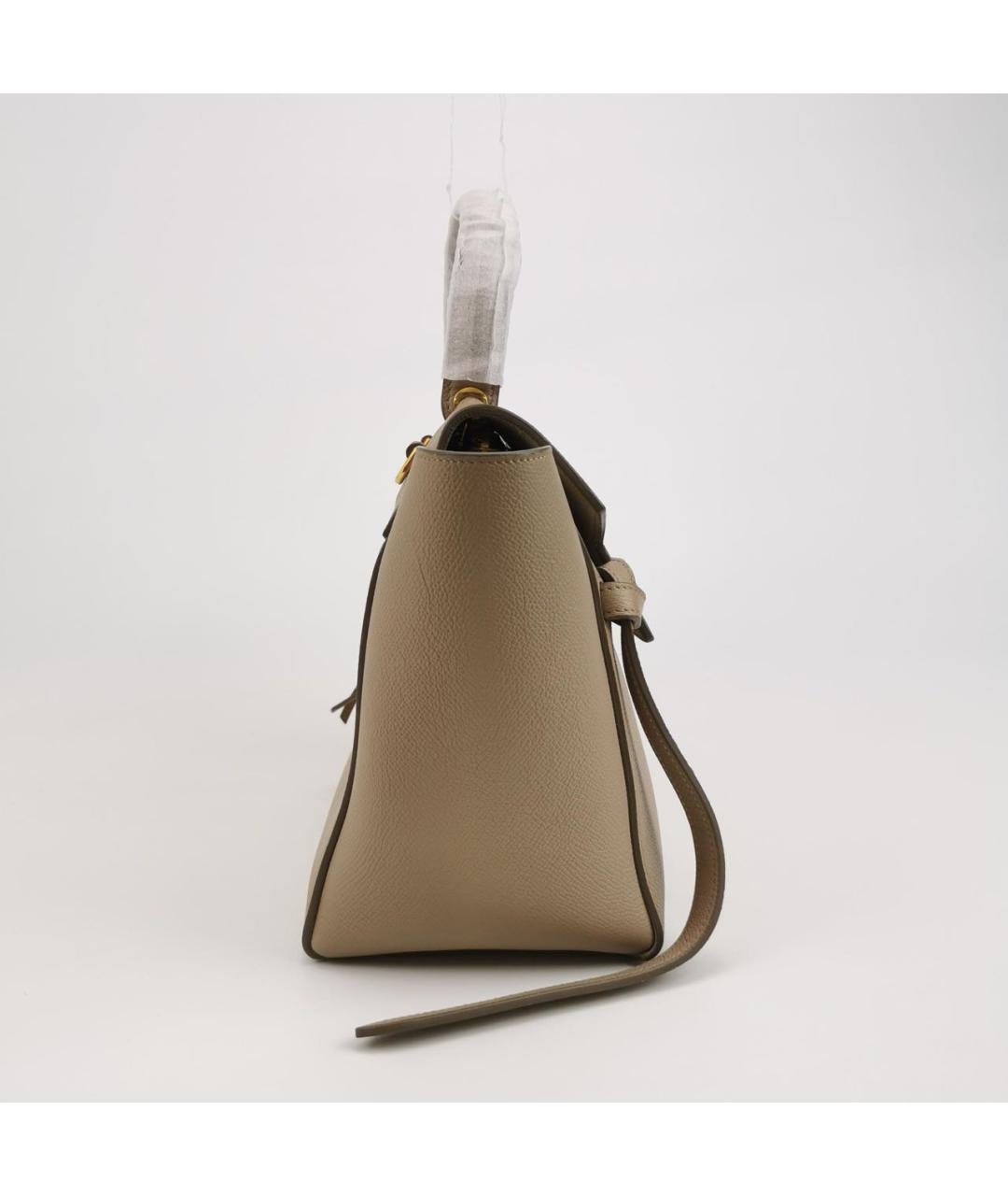 CELINE Бежевая кожаная сумка тоут, фото 3