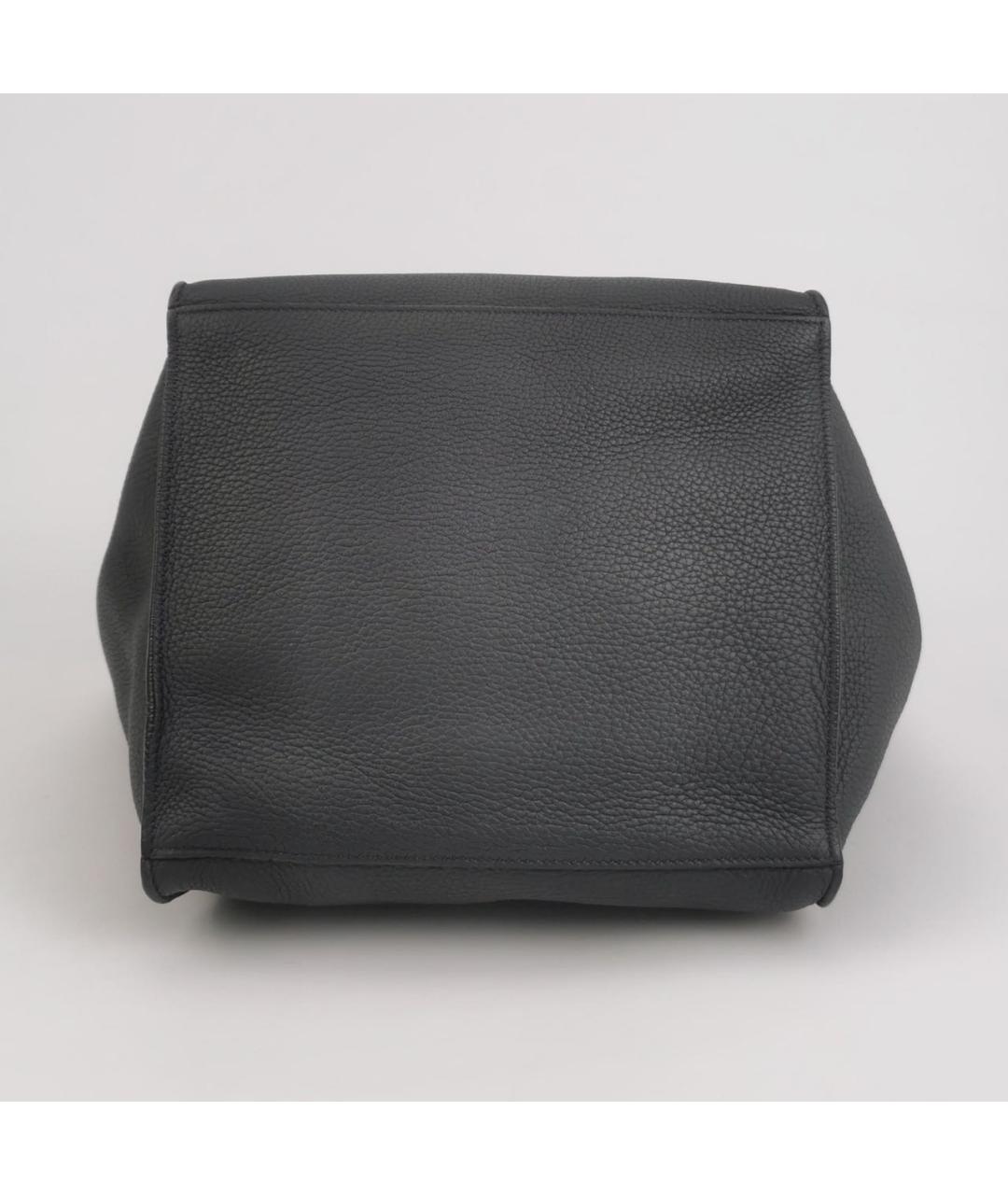 CELINE Черная кожаная сумка тоут, фото 5