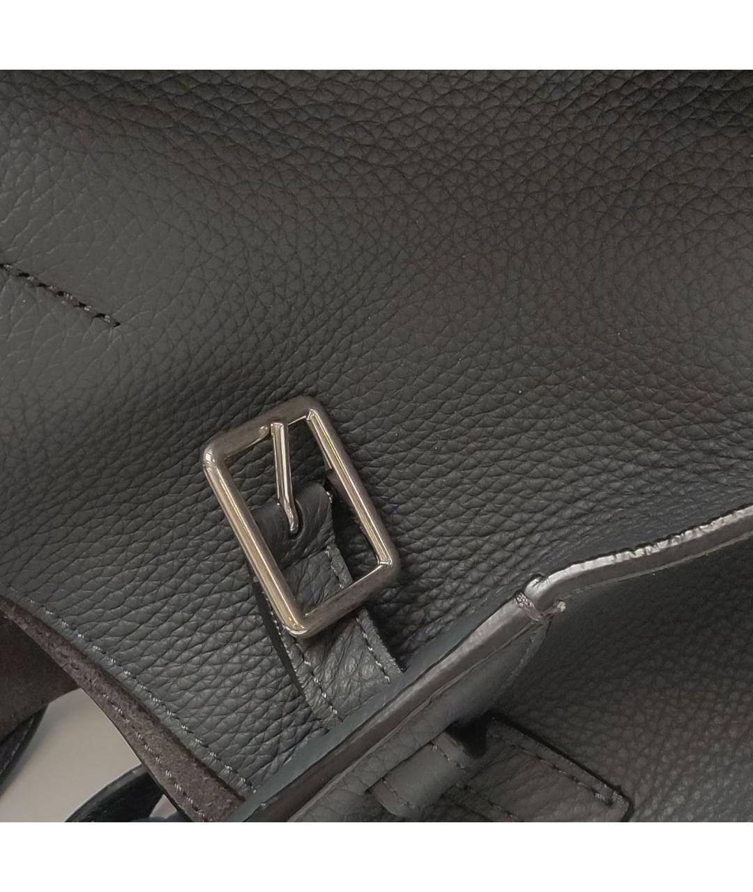 CELINE Черная кожаная сумка тоут, фото 7