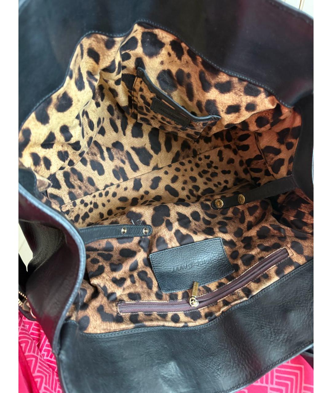 DOLCE&GABBANA Черная кожаная сумка с короткими ручками, фото 6