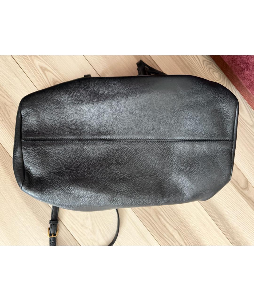 DOLCE&GABBANA Черная кожаная сумка с короткими ручками, фото 7