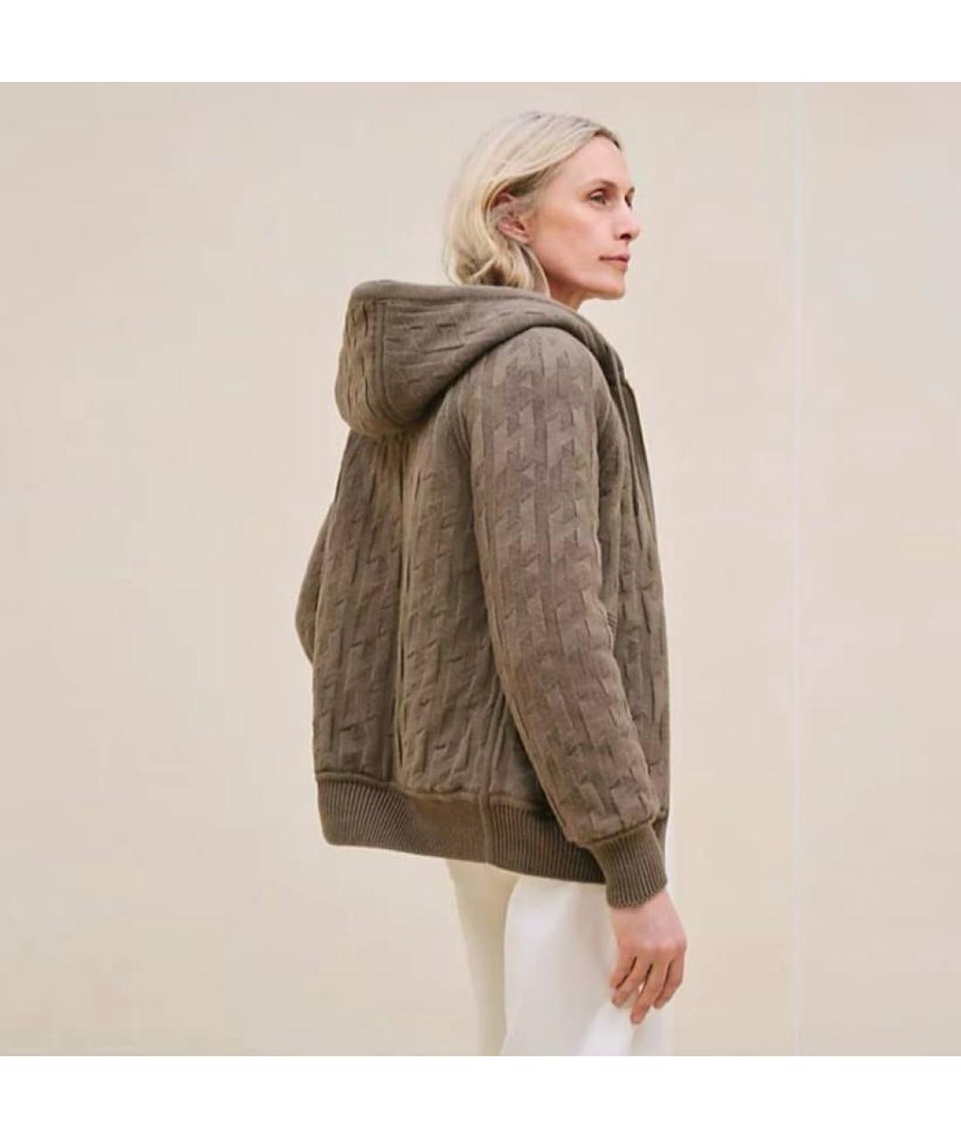 HERMES Серая кашемировая куртка, фото 3