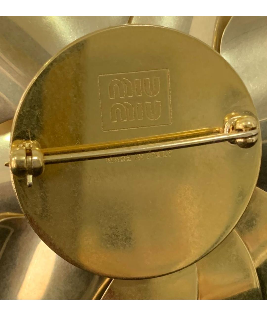 MIU MIU Золотая металлическая булавка / брошь, фото 3
