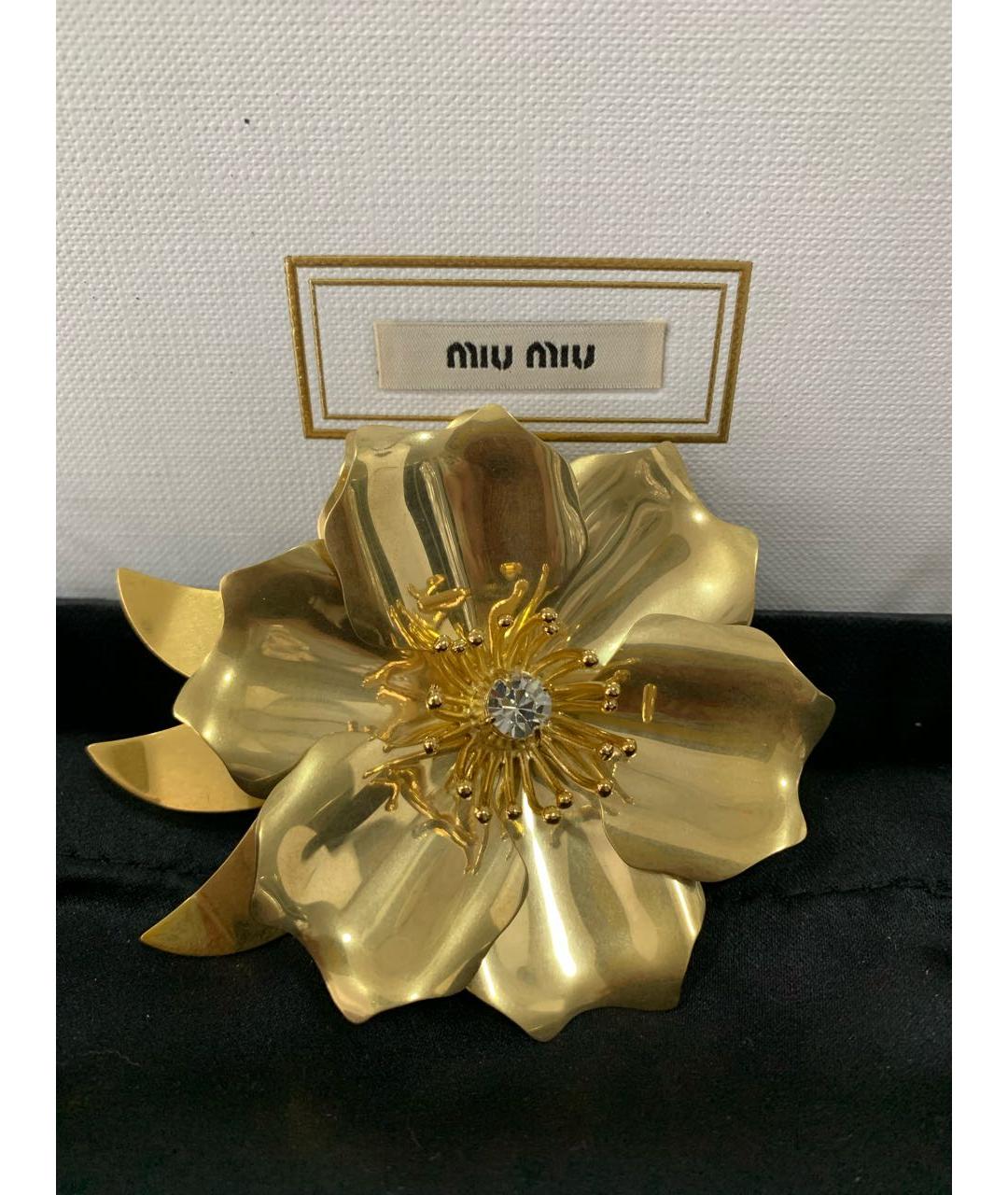 MIU MIU Золотая металлическая булавка / брошь, фото 6