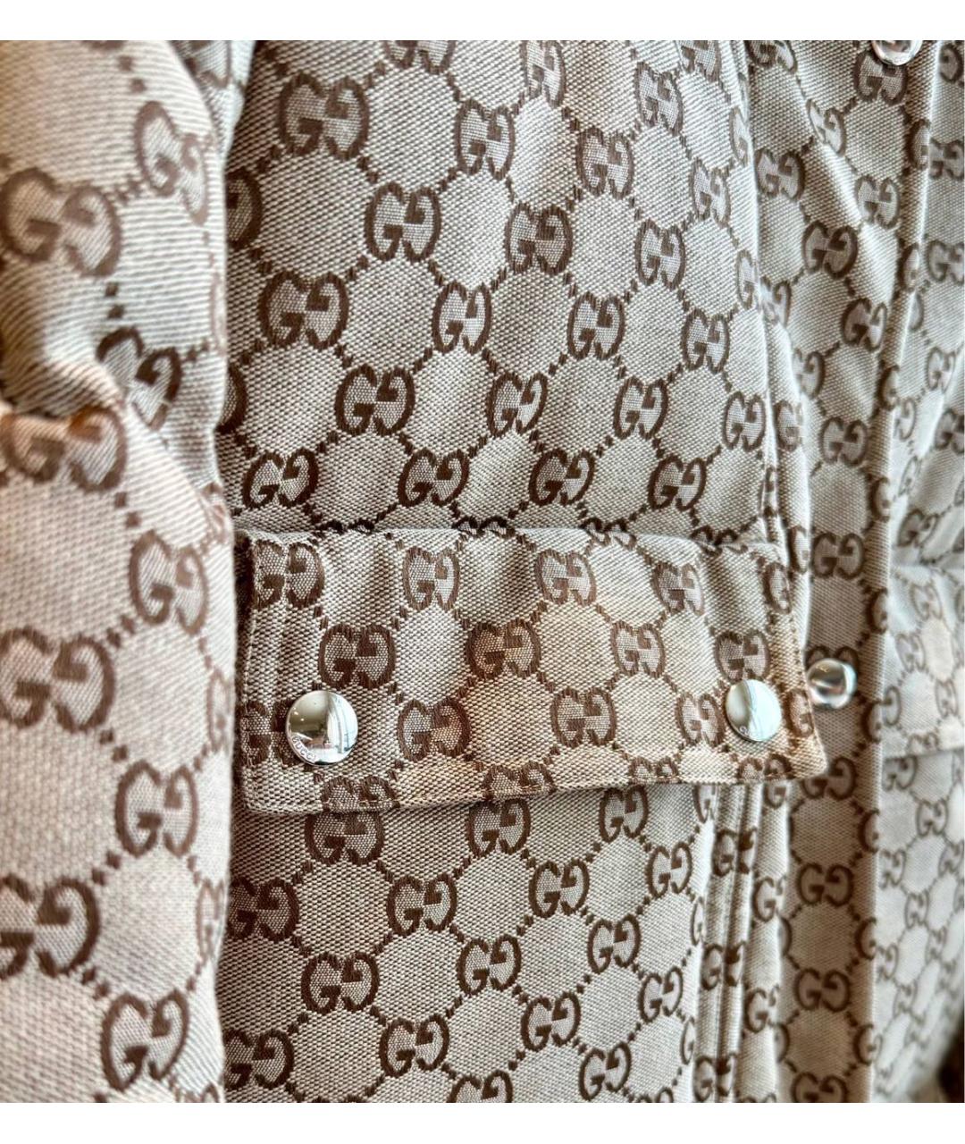 GUCCI Бежевый хлопковый пуховик, фото 4
