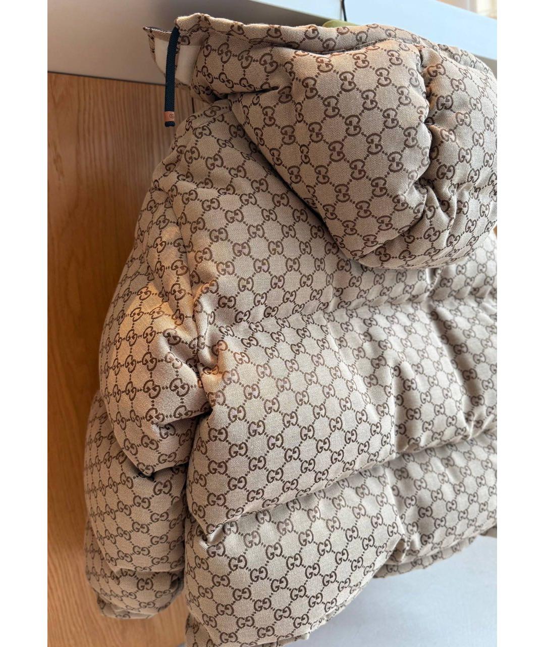 GUCCI Бежевый хлопковый пуховик, фото 6