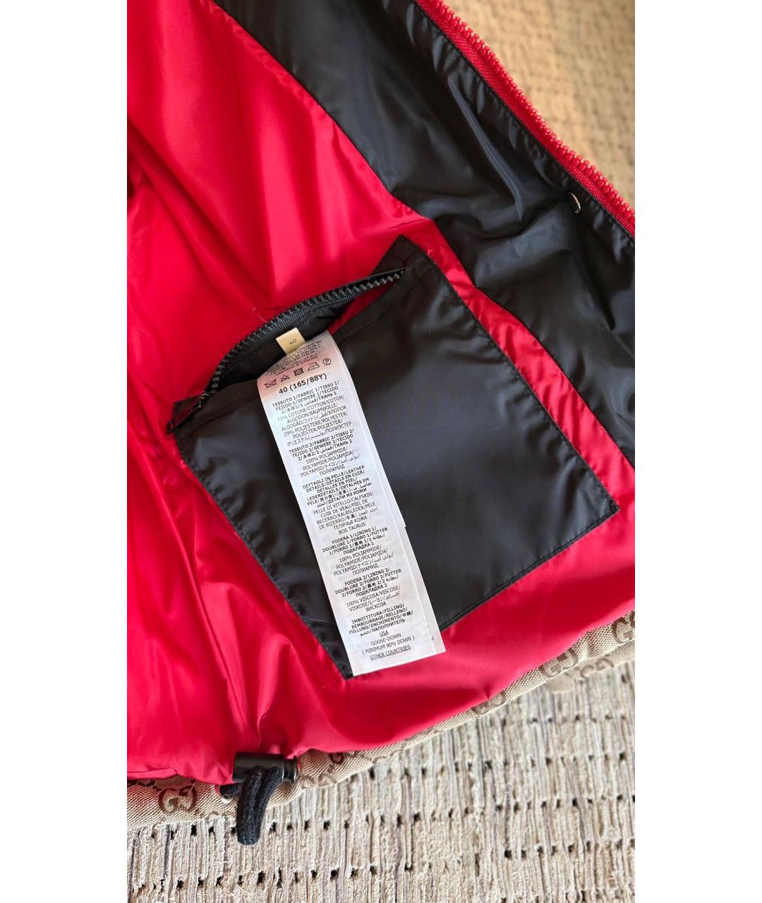 GUCCI Бежевый хлопковый пуховик, фото 5