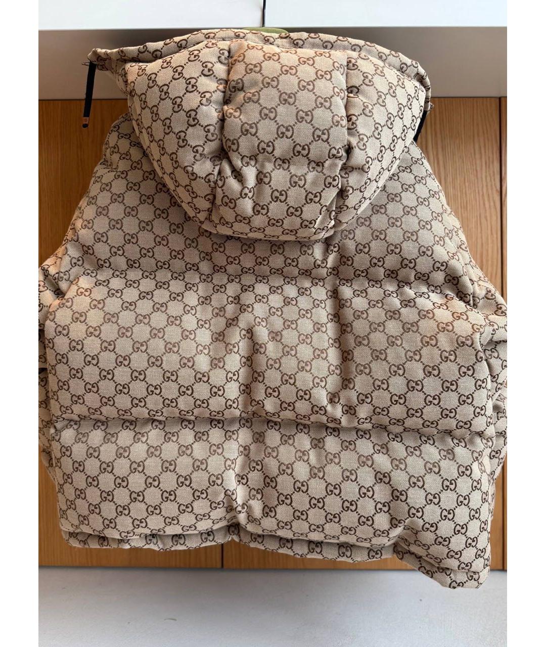 GUCCI Бежевый хлопковый пуховик, фото 2