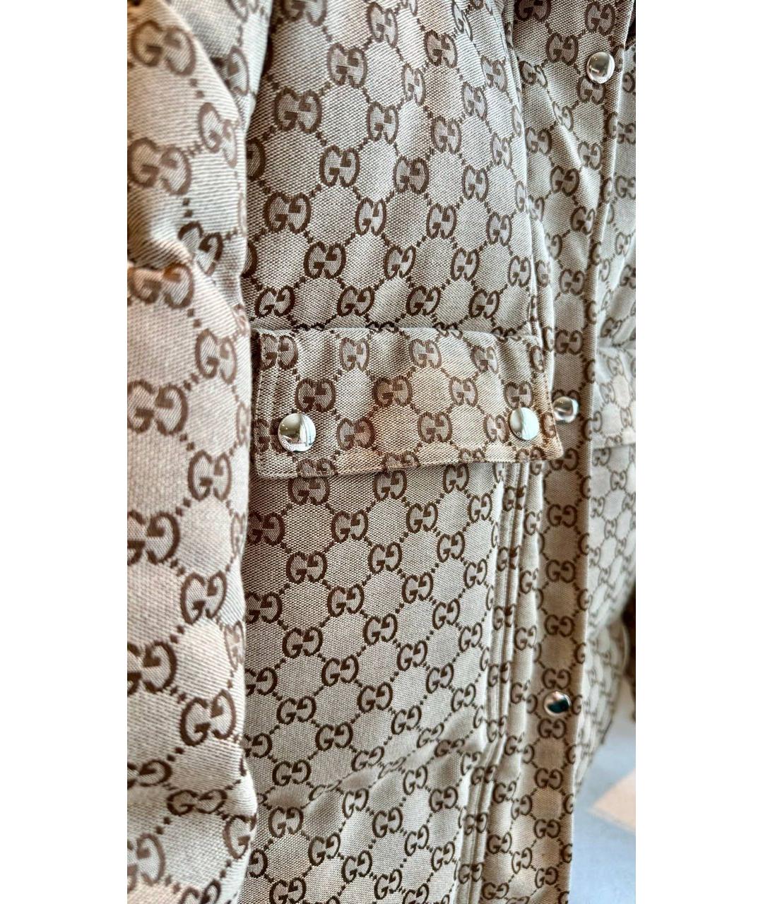 GUCCI Бежевый хлопковый пуховик, фото 7