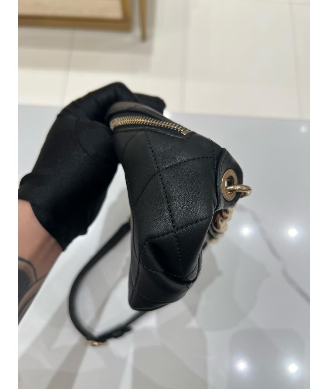 CHANEL Черная кожаная поясная сумка, фото 3
