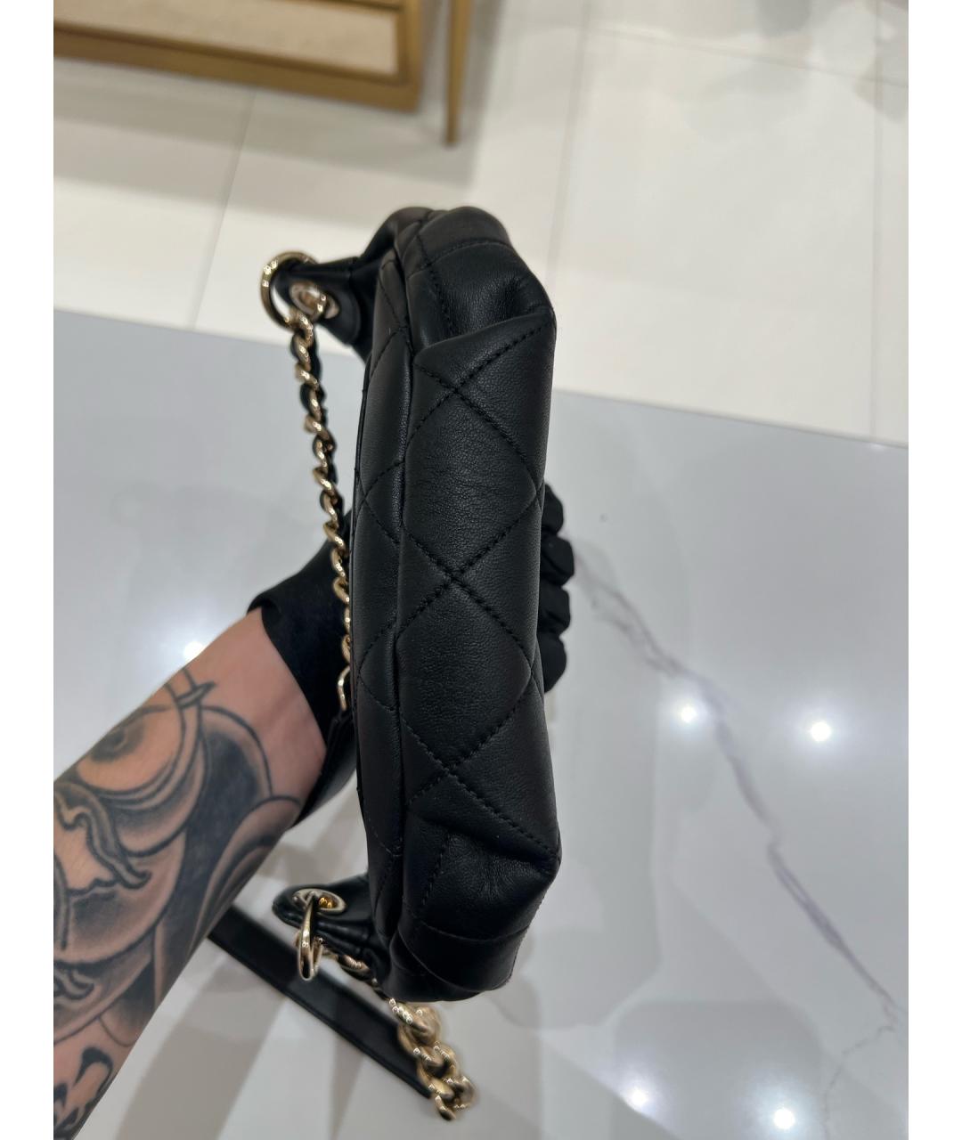 CHANEL Черная кожаная поясная сумка, фото 6