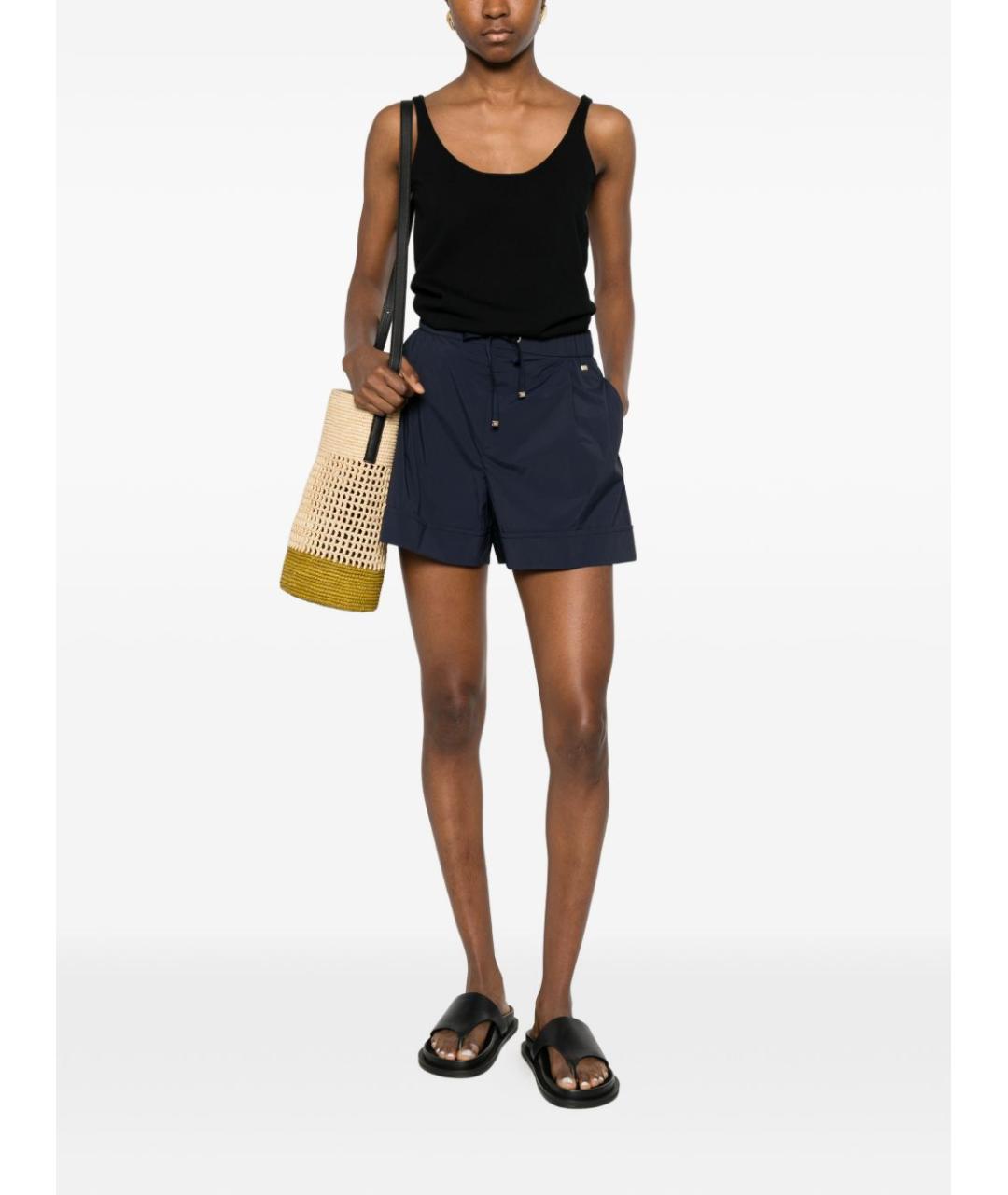 HERNO Синие полиэстеровые шорты, фото 3