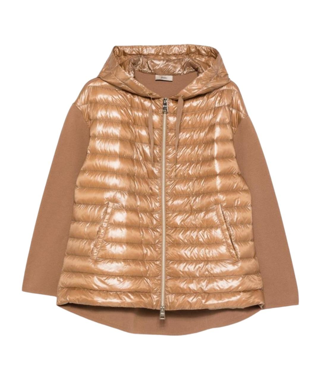 HERNO Коричневая шерстяная куртка, фото 1