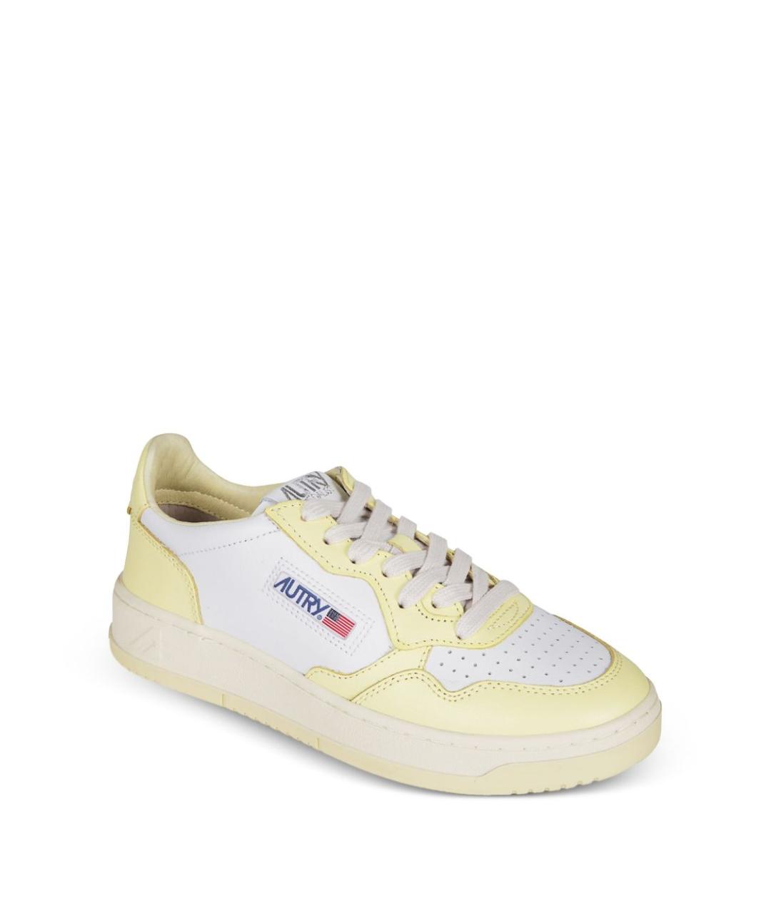 AUTRY Желтые кожаные кеды, фото 2