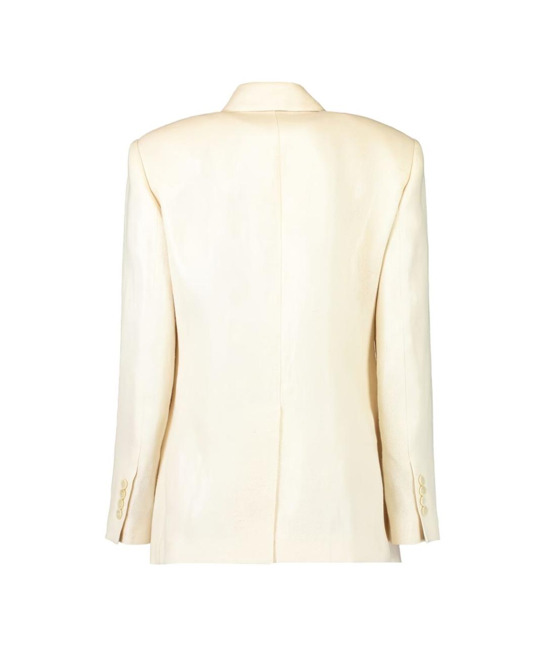 BRUNELLO CUCINELLI Белый льняной жакет/пиджак, фото 4