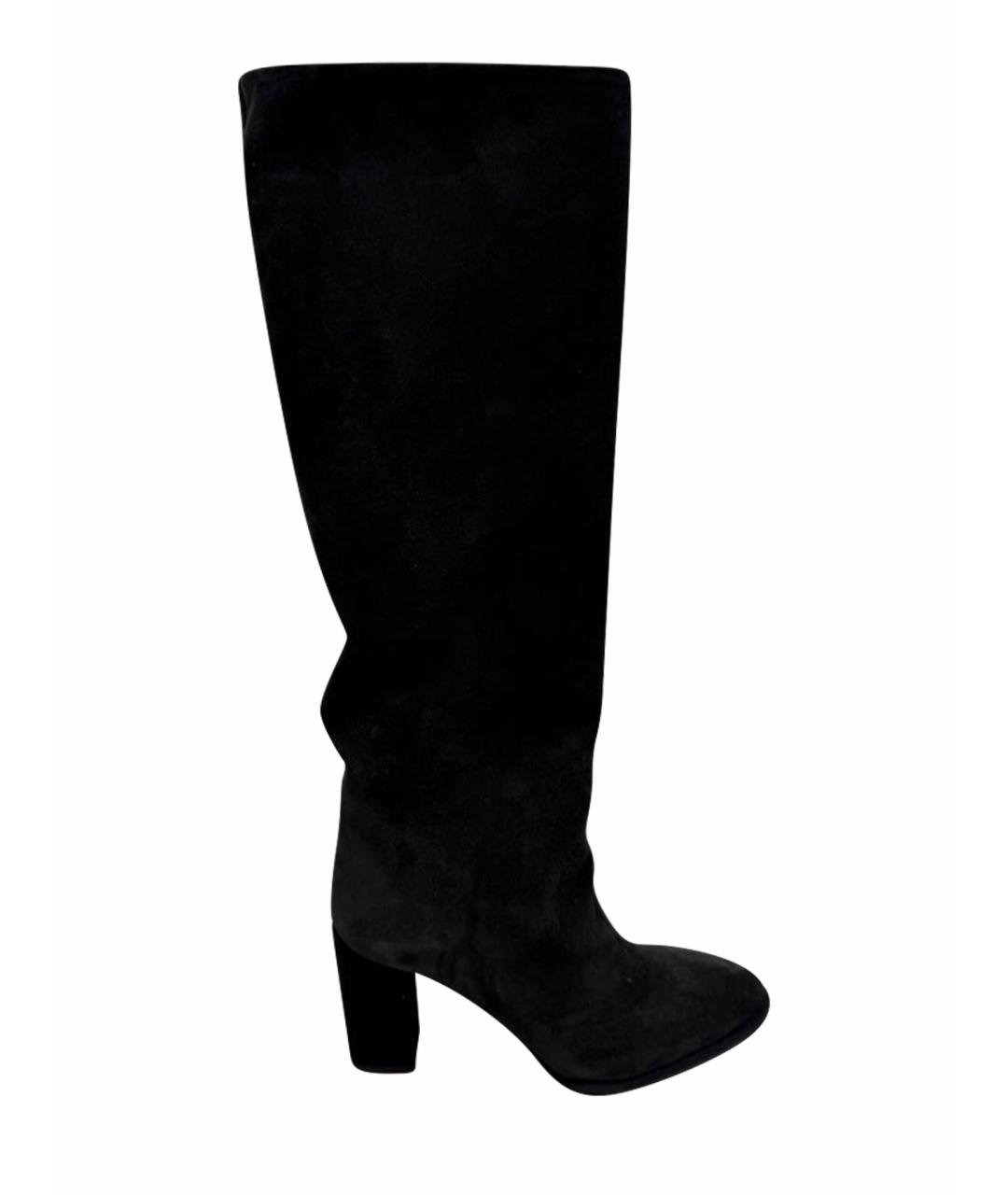 LE SILLA Черные замшевые сапоги, фото 1
