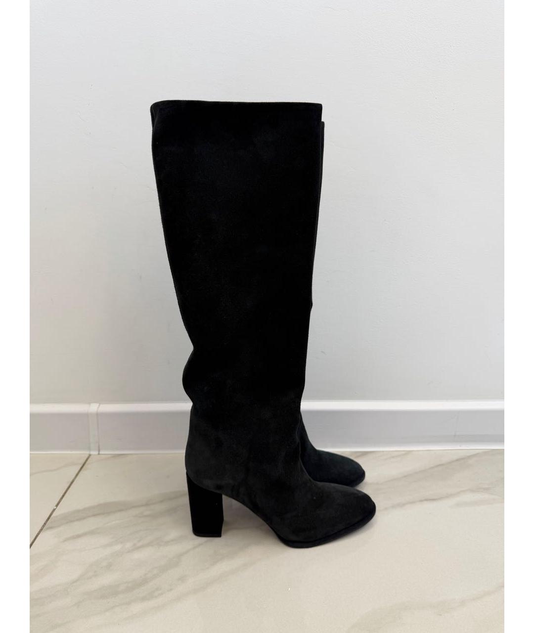 LE SILLA Черные замшевые сапоги, фото 5