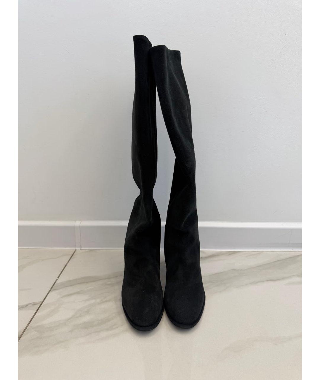 LE SILLA Черные замшевые сапоги, фото 2
