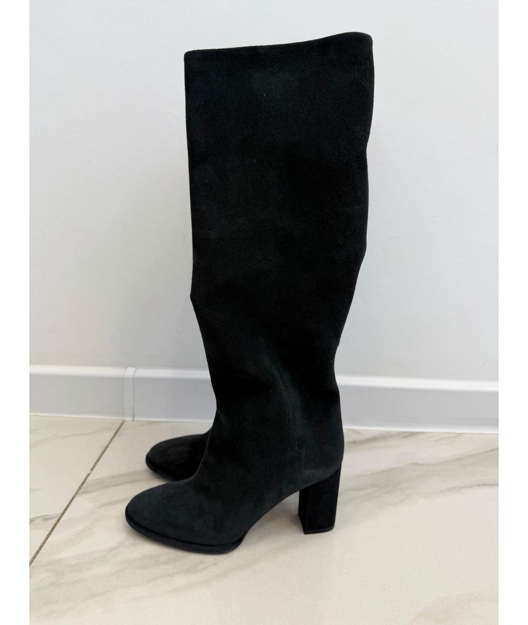 LE SILLA Черные замшевые сапоги, фото 4