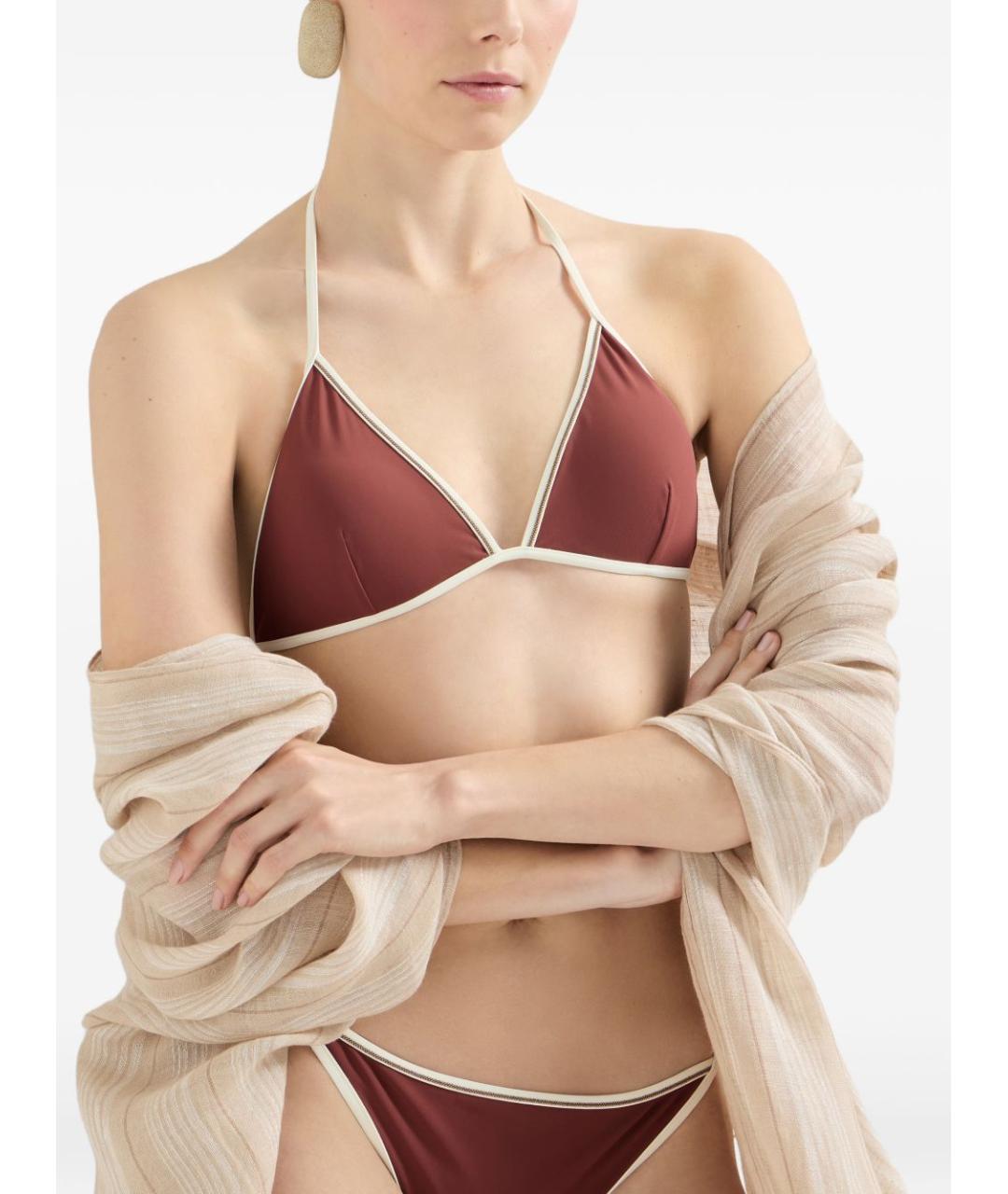 BRUNELLO CUCINELLI Красный полиамидовый купальник, фото 3