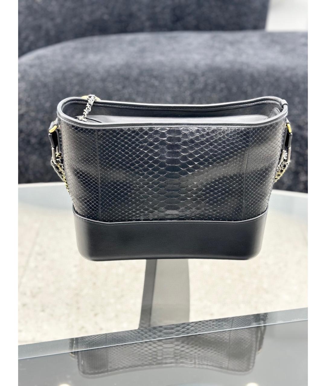 CHANEL Черная кожаная сумка через плечо, фото 5