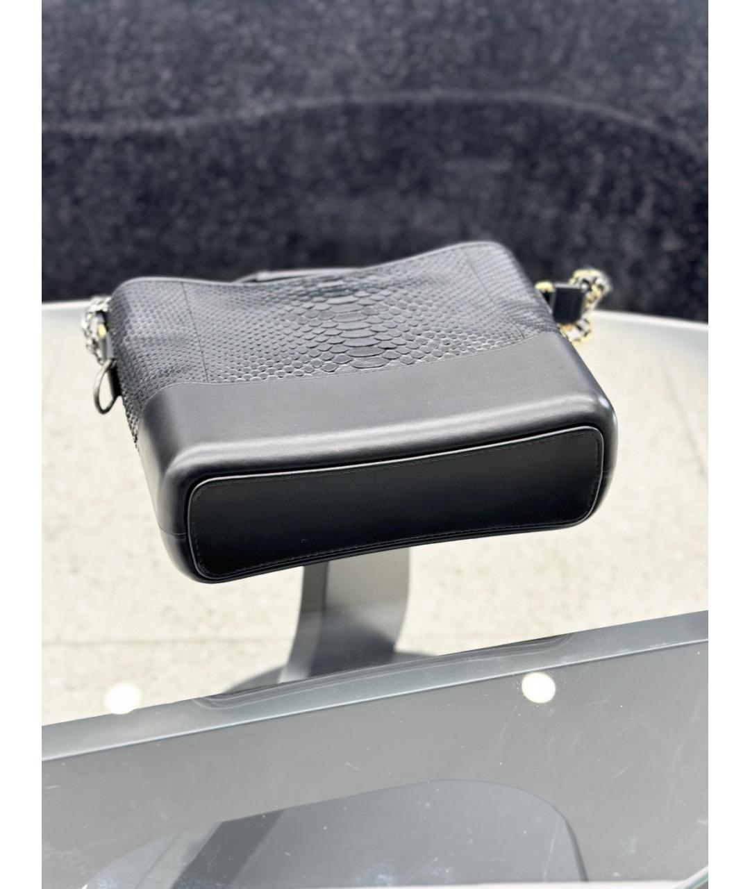 CHANEL Черная кожаная сумка через плечо, фото 6