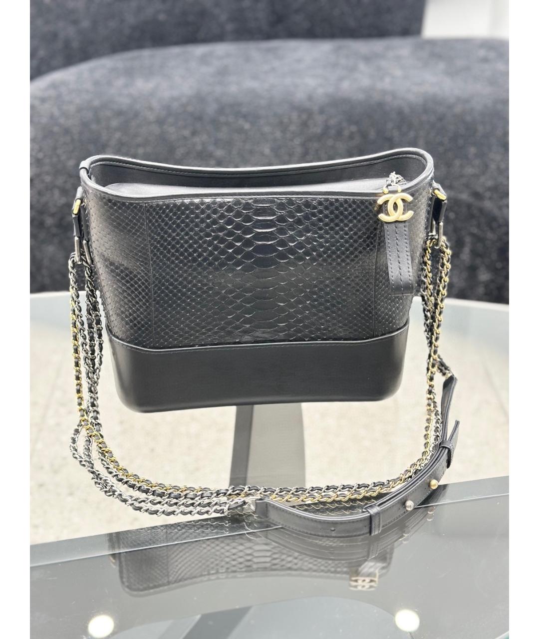 CHANEL Черная кожаная сумка через плечо, фото 2