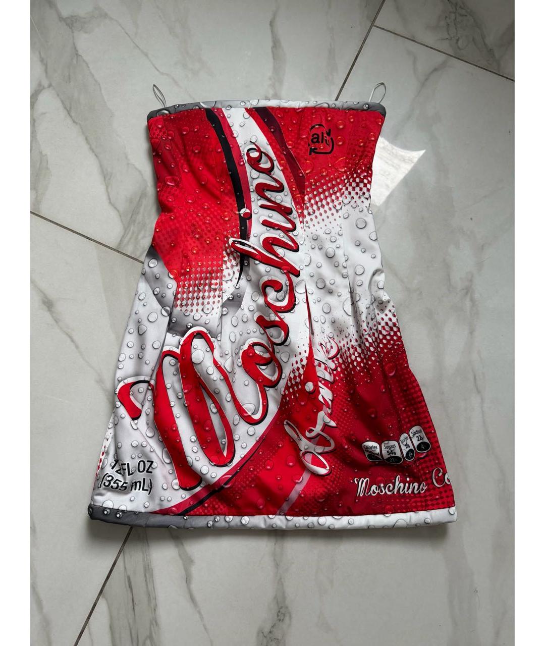 MOSCHINO Мульти полиэстеровое коктейльное платье, фото 5