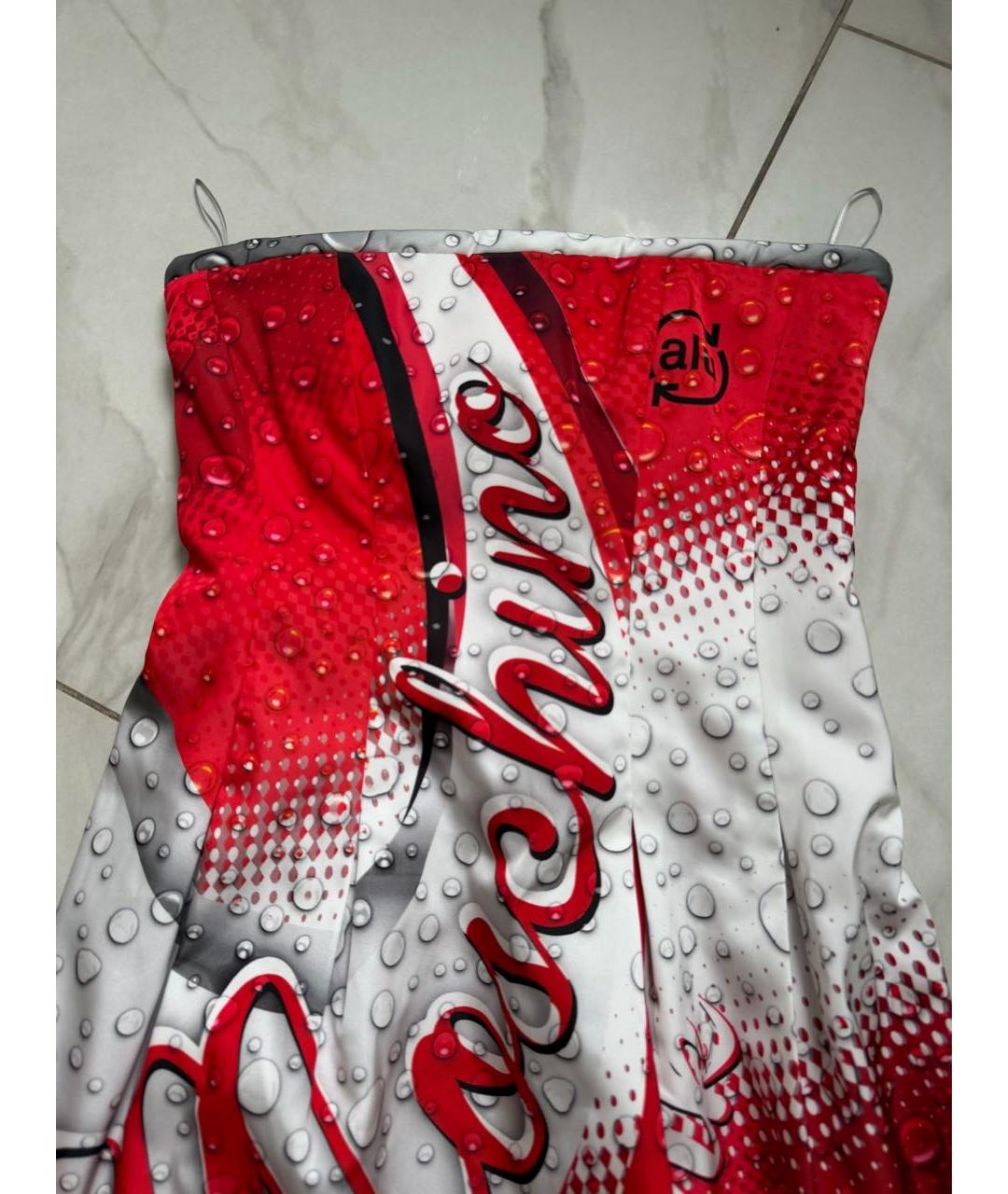 MOSCHINO Мульти полиэстеровое коктейльное платье, фото 4